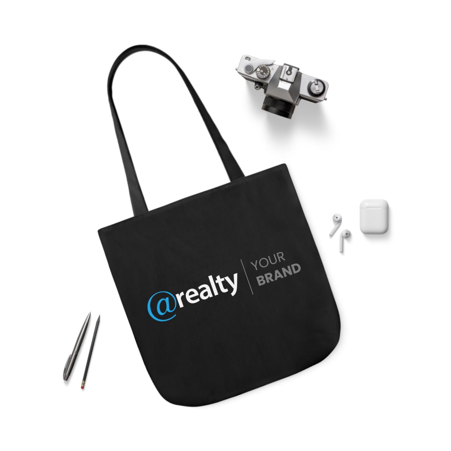 Co-Branded Canvas Tote Bag, 5-Color Straps