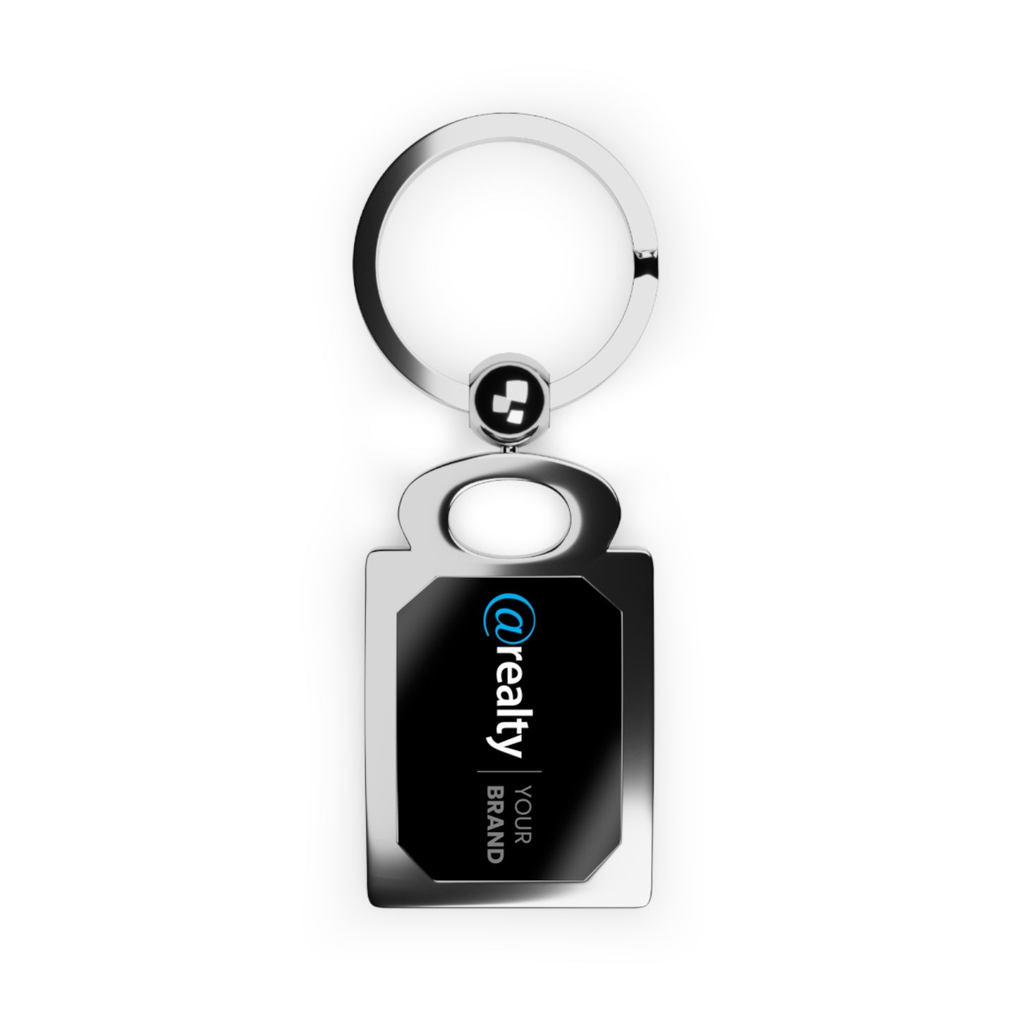 Co-Branded Rectangle Photo Keyring