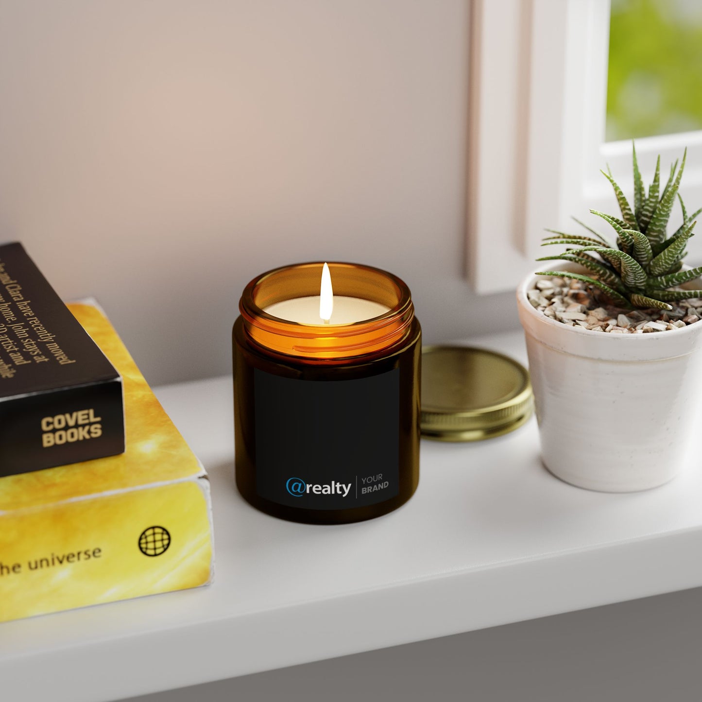 Co-Branded Scented Candles, Coconut Apricot Wax (4oz, 9oz)