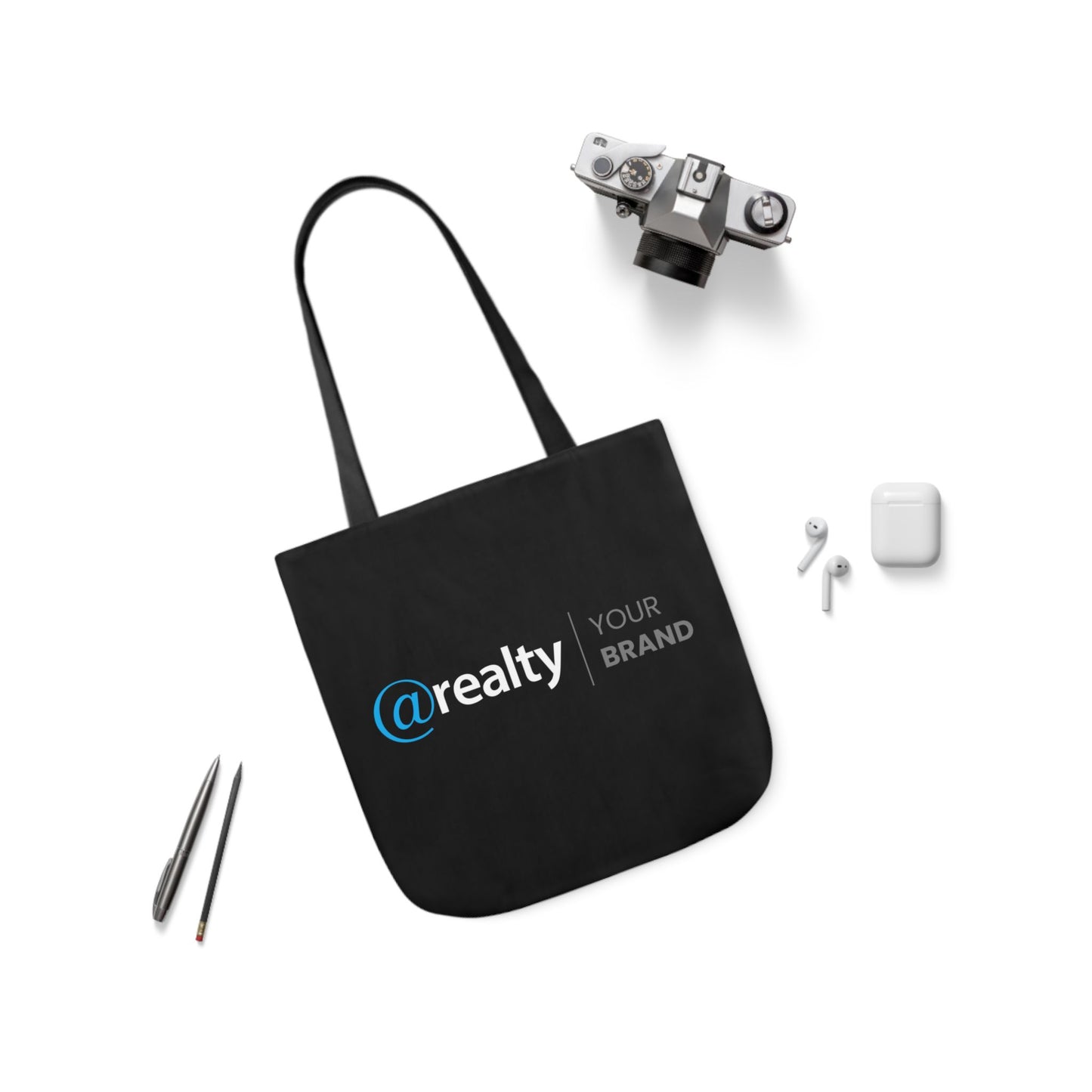 Co-Branded Canvas Tote Bag, 5-Color Straps
