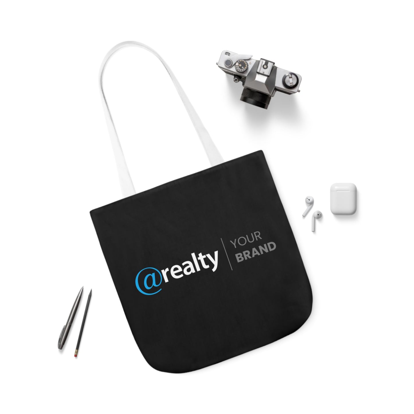 Co-Branded Canvas Tote Bag, 5-Color Straps